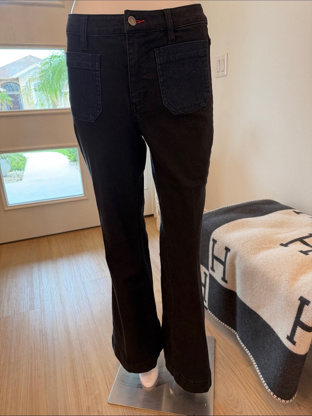 Peace Love World Black High-Rise Wide Leg Pants